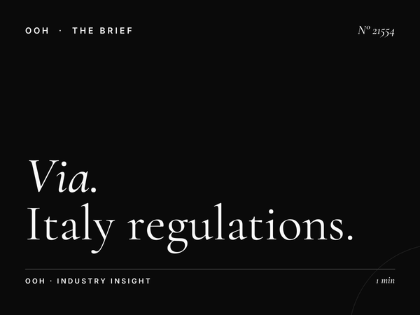 Via Aurelia LED Wallbanner Permits: Italy Regulations