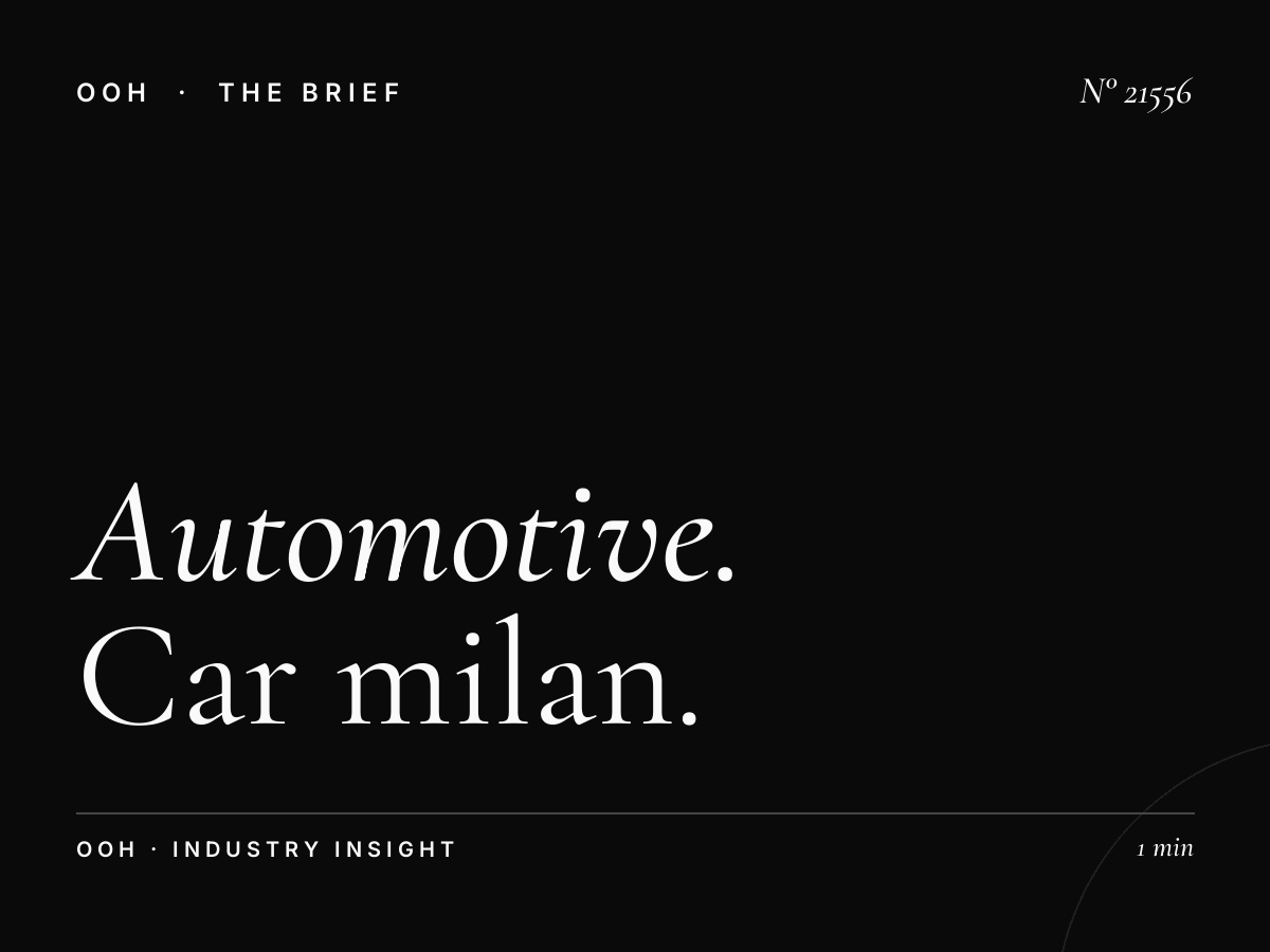 Automotive Brands Via Melchiorre Gioia: Car Milan Billboard