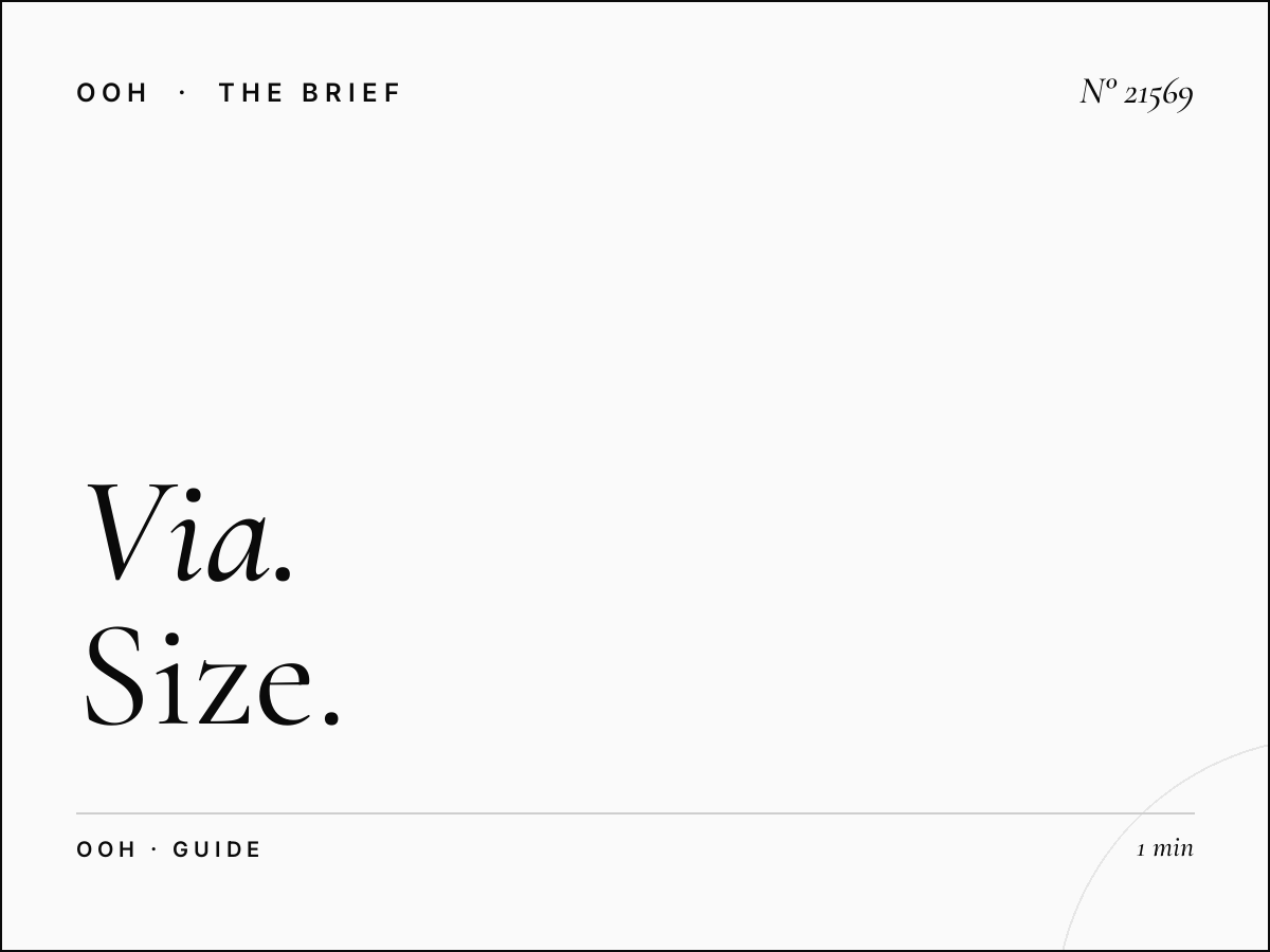 Via Melchiorre Gioia Static Billboard Format: Size Guide