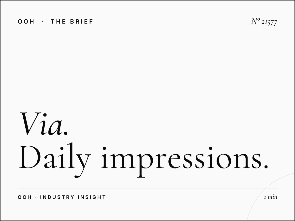 Via Melchiorre Gioia Static Billboard Reach: Daily Impressions