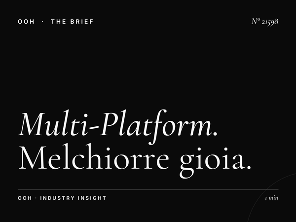 Multi-Platform Milan: Melchiorre Gioia Billboard Campaign