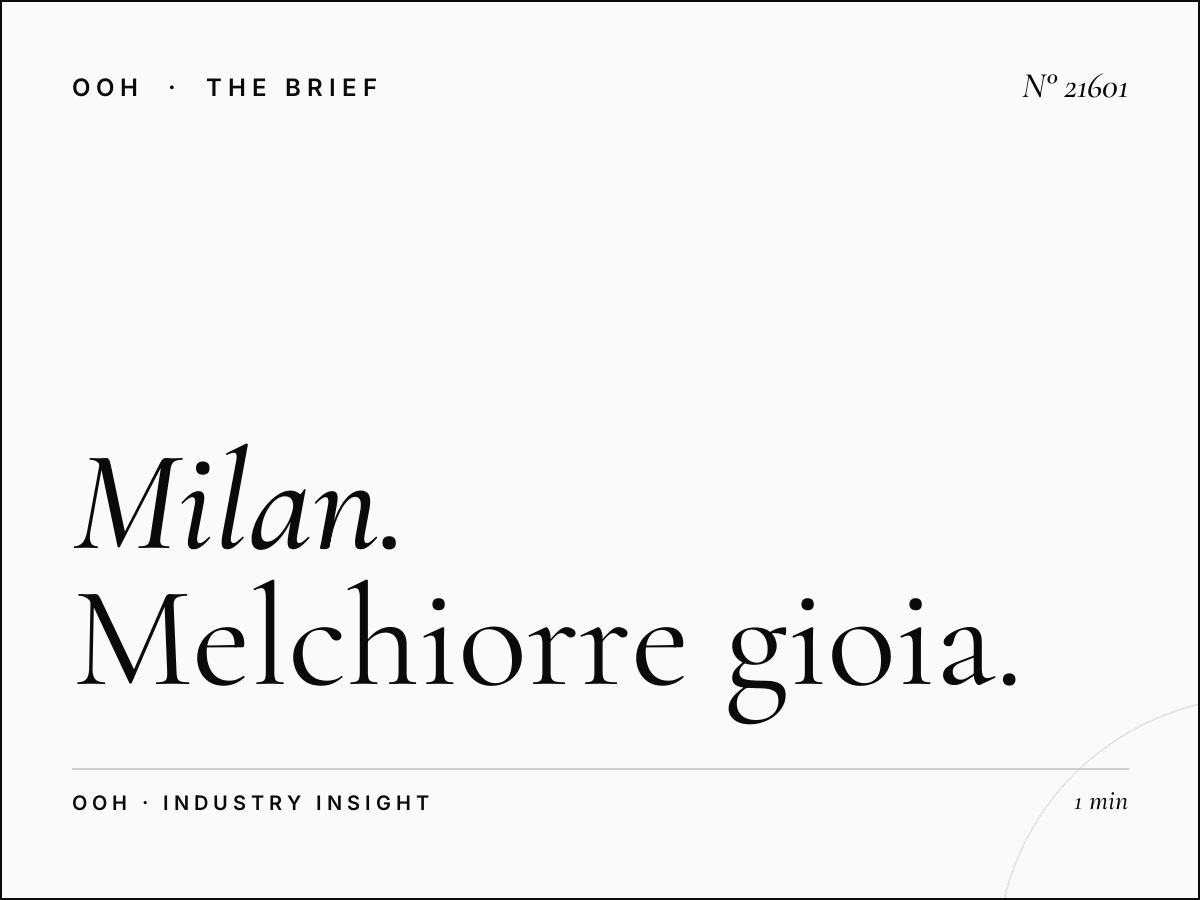 Milan Billboard Branding: Melchiorre Gioia Awareness