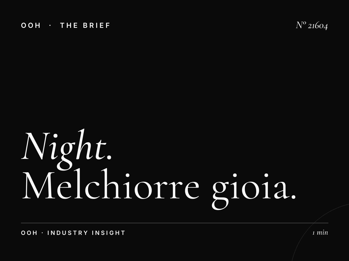 Night Milan Billboard: Melchiorre Gioia After-Dark