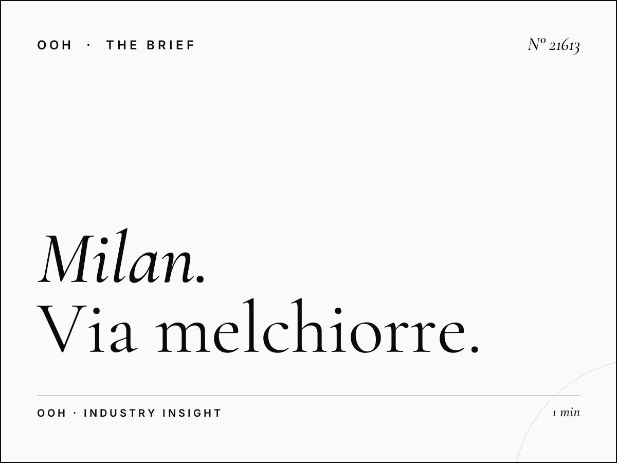Milan Billboard ROI: Via Melchiorre Gioia Impact