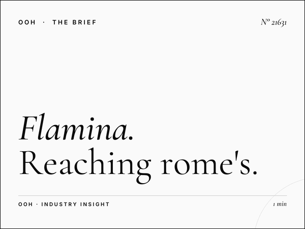 Flamina Belle Arti Wallbanner: Reaching Rome's Cultured Elite Through Strategic Outdoor Advertising