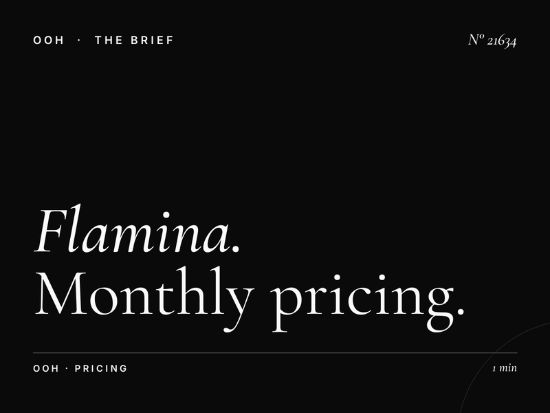Flamina Belle Arti Wallbanner Rates: Monthly Pricing Rome