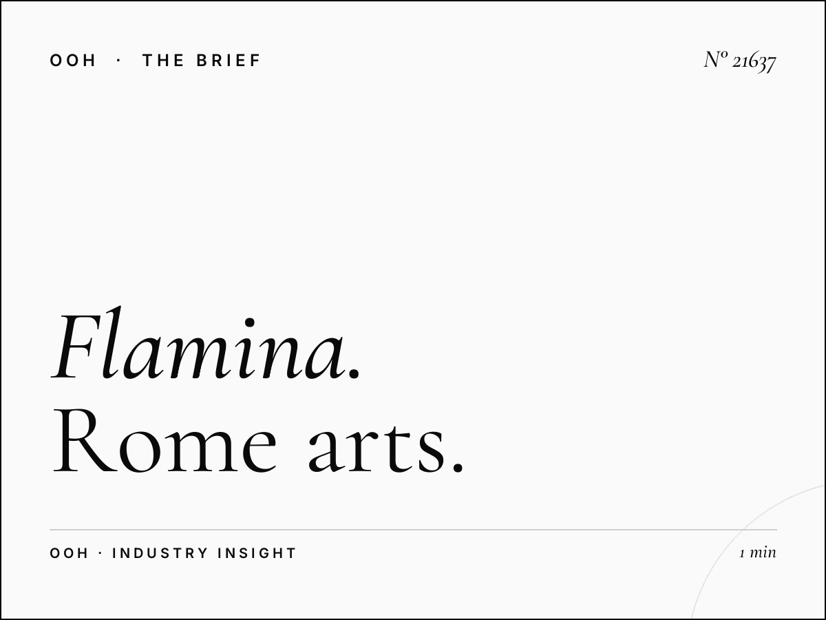 Flamina Belle Arti Wallbanner: Rome Arts District OOH