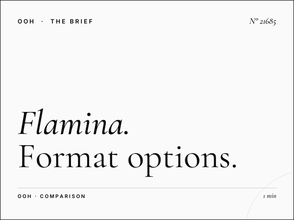 Flamina Belle Arti Wallbanner vs LED: Format Options