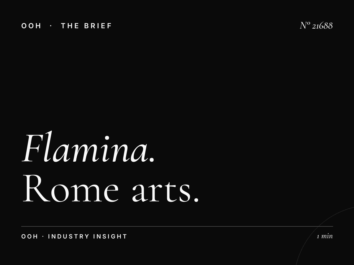Flamina Belle Arti Wallbanner Impact: Rome Arts Visibility
