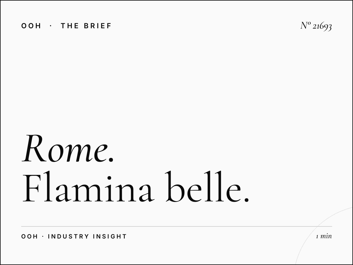 Rome Arts District Wallbanner: Flamina Belle Arti Specs