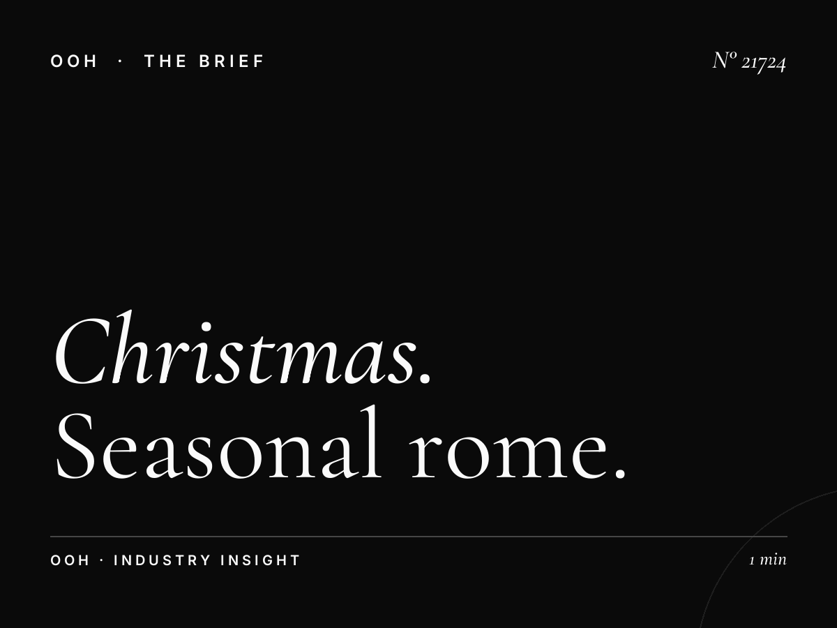Christmas Flamina Belle Arti: Seasonal Rome OOH