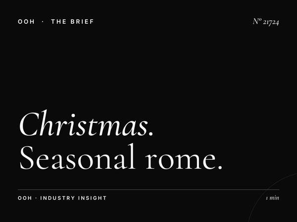 Christmas Flamina Belle Arti: Seasonal Rome OOH