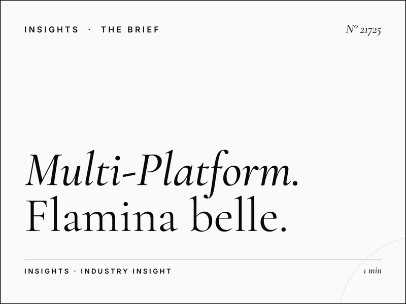 Multi-Platform Rome: Flamina Belle Arti Campaign
