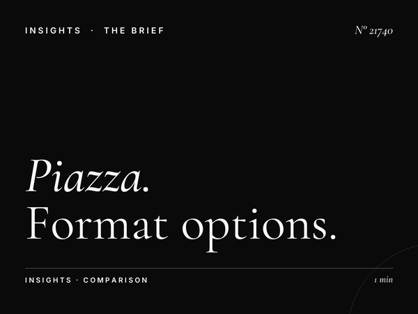 Piazza XXV Aprile Advertising vs Digital: Format Options
