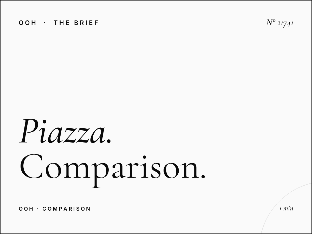 Piazza XXV Aprile Cubes vs Billboard: Comparison