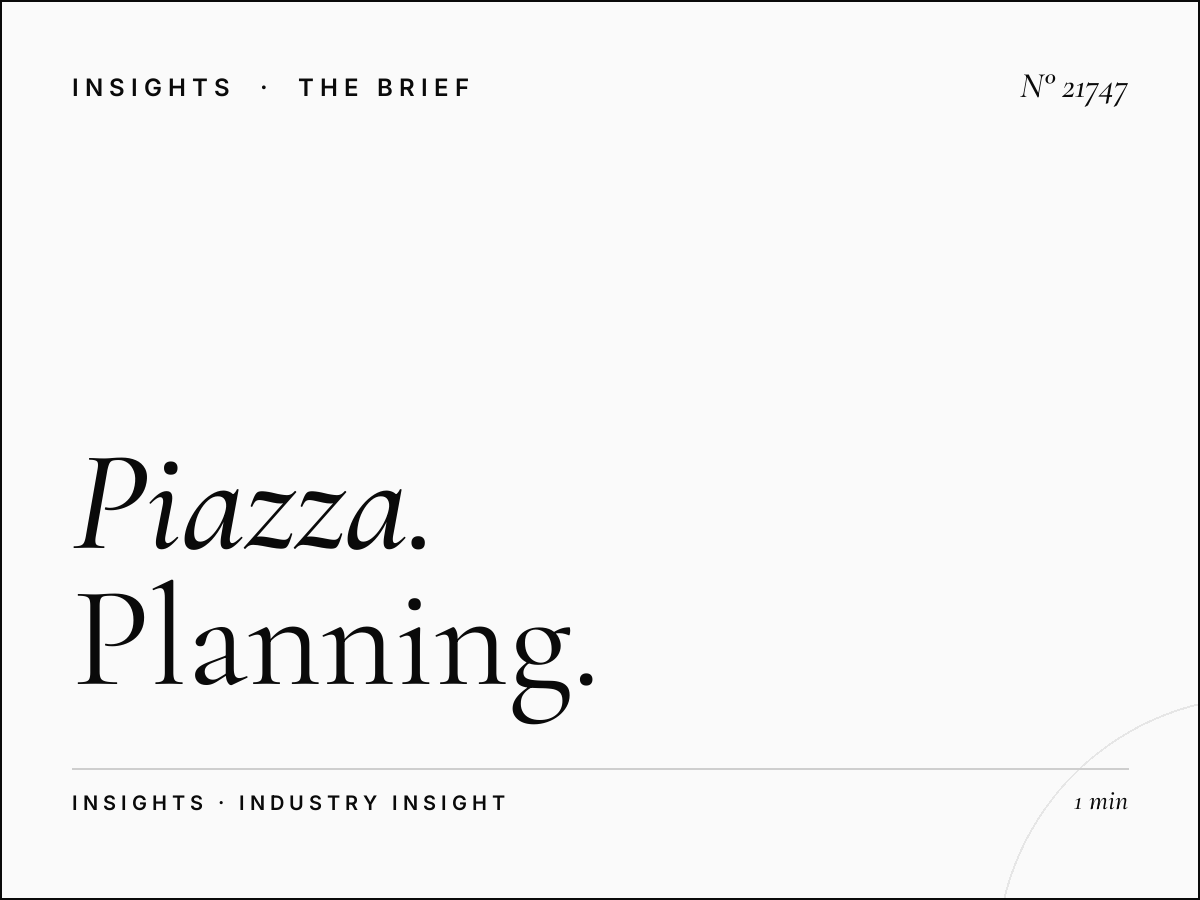 Piazza XXV Aprile Advertising Cubes Campaign: Planning