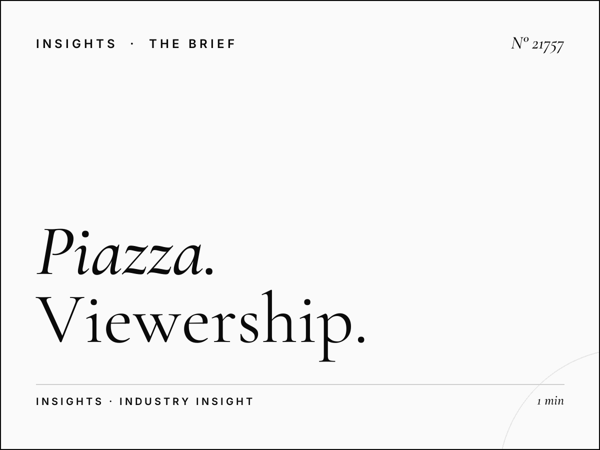 Piazza XXV Aprile Advertising Cubes Traffic: Viewership