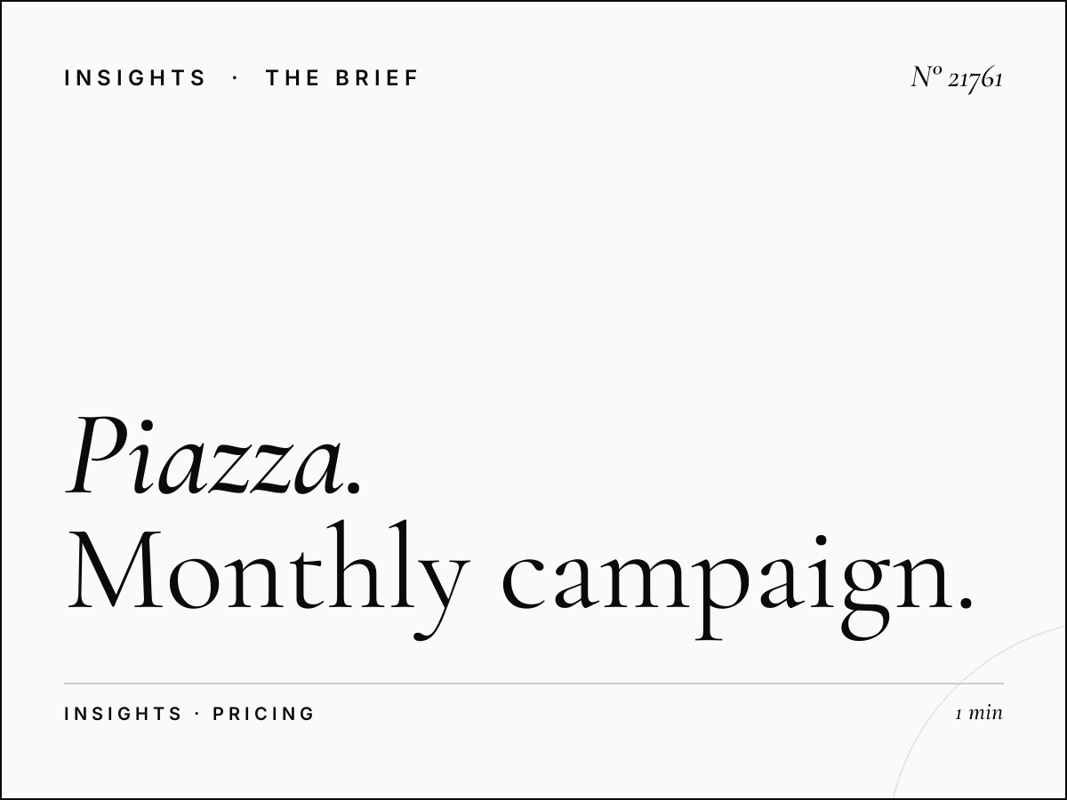 Piazza XXV Aprile Cubes Rates: Monthly Campaign Pricing