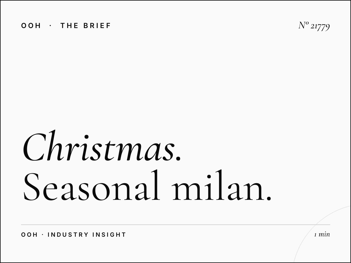 Christmas Piazza XXV Aprile: Seasonal Milan OOH