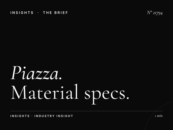 Piazza XXV Aprile Cubes Production: Material Specs