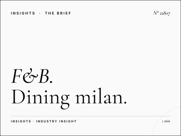F&B Restaurants Piazza XXV Aprile: Dining Milan Square