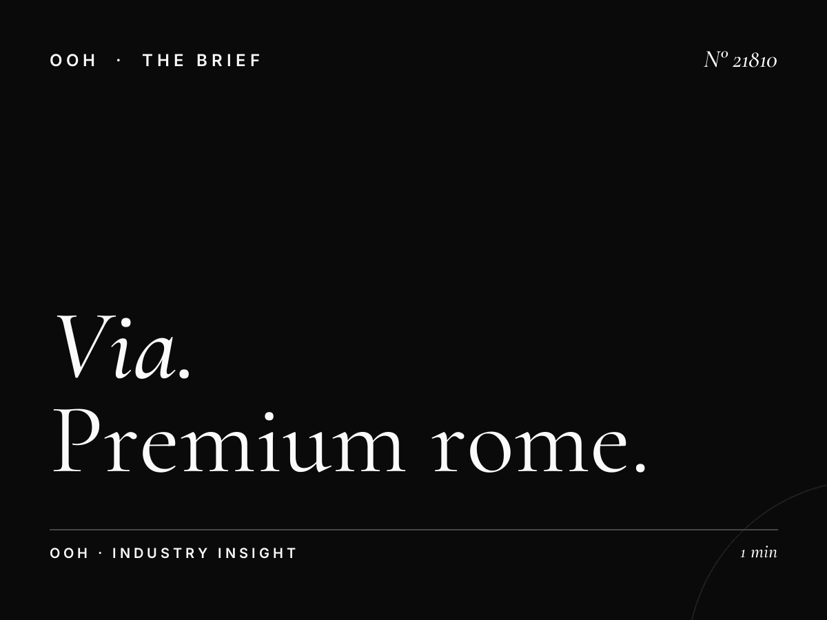 Via Di Rienzo LED Wallbanner Site: Premium Rome LED Spot