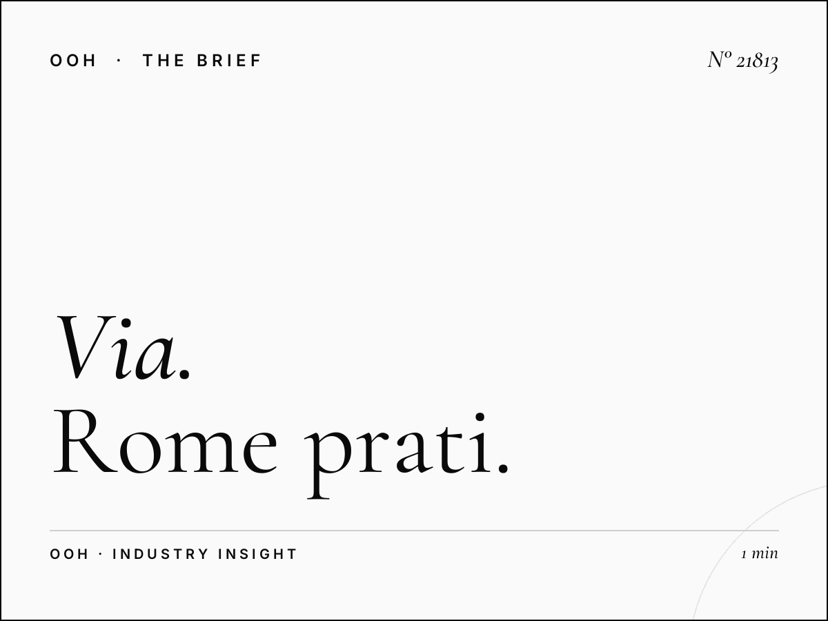 Via Di Rienzo LED Wallbanner Audience: Rome Prati Demographics