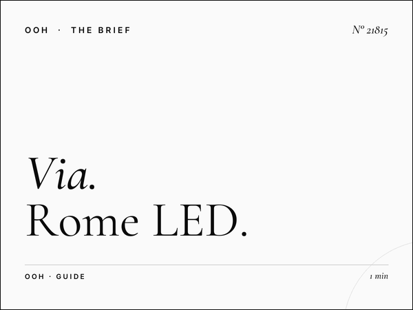 Via Di Rienzo LED Wallbanner Budget: Rome LED Guide
