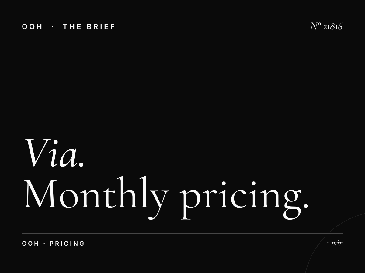Via Di Rienzo LED Wallbanner Rates: Monthly Pricing Rome