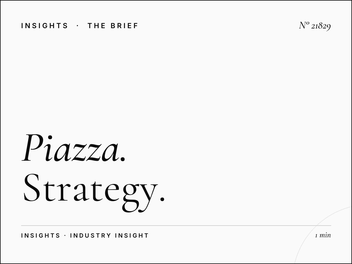 Piazza XXV Aprile Cubes New Product: Strategy