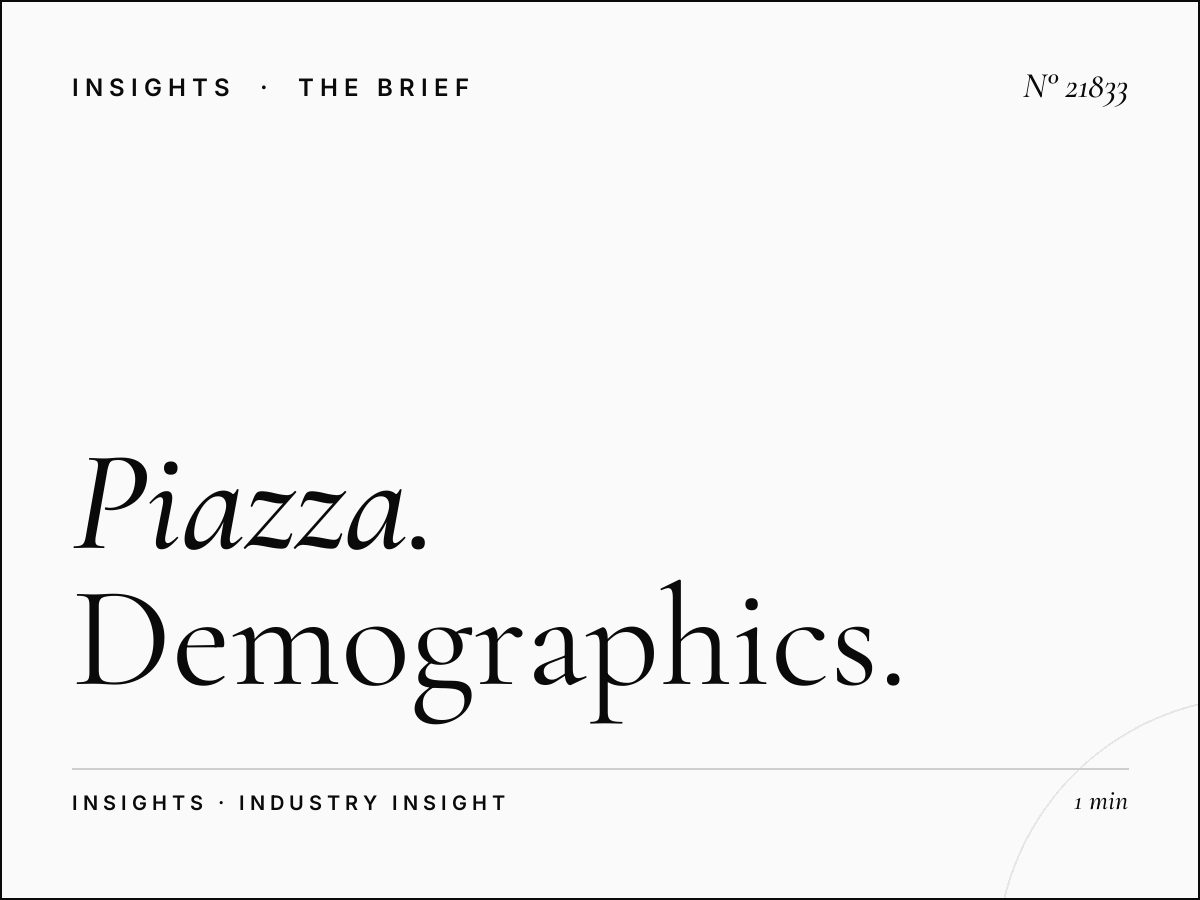 Piazza XXV Aprile Advertising Cubes Audience: Demographics