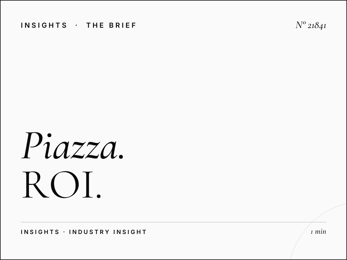 Piazza XXV Aprile Cubes Success Stories: ROI