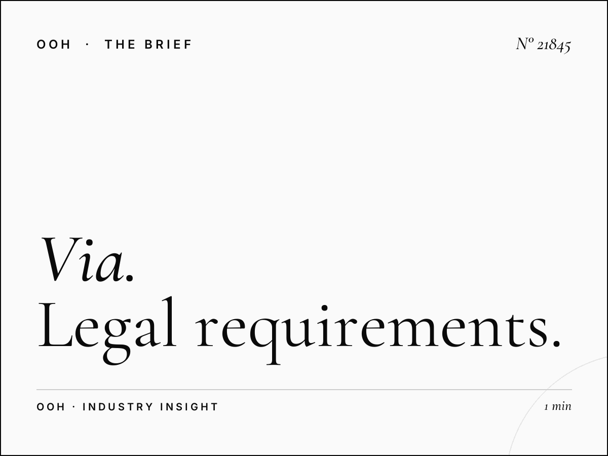 Via Di Rienzo LED Wallbanner Compliance: Legal Requirements