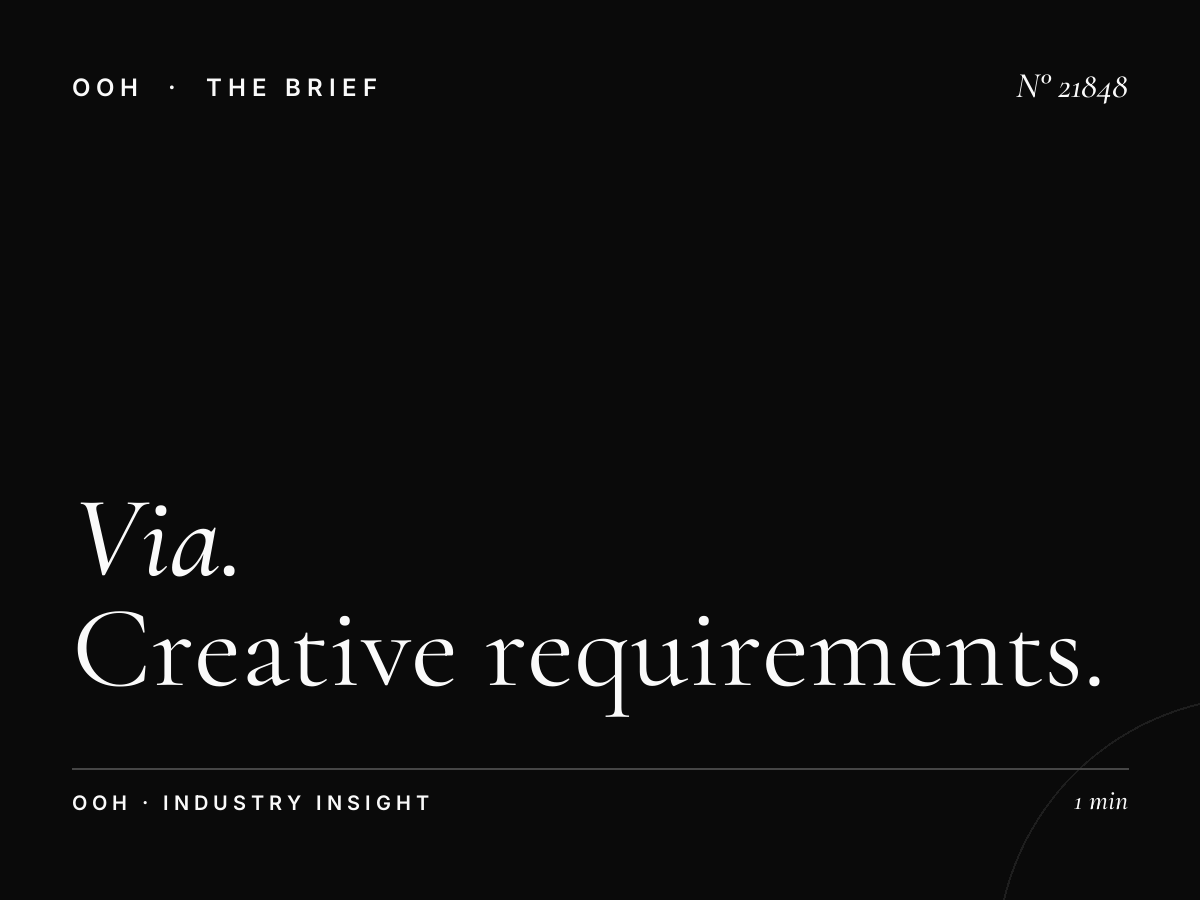 Via Di Rienzo LED Wallbanner Content: Creative Requirements