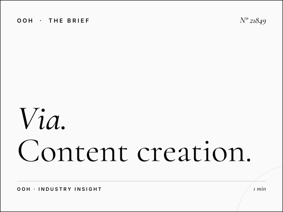 Via Di Rienzo LED Wallbanner Production: Content Creation
