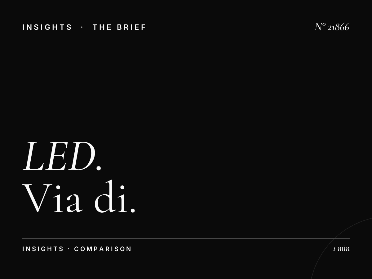 LED vs Traditional: Via Di Rienzo Advantages