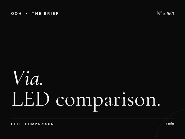 Via Di Rienzo LED Wallbanner vs Static: LED Comparison