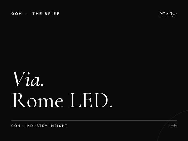Via Di Rienzo LED Wallbanner Impact: Rome LED Visibility