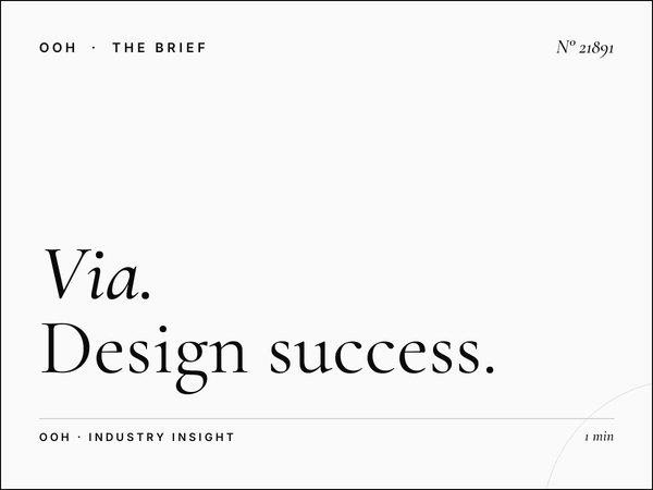 Via Di Rienzo LED Wallbanner Creative: Design Success