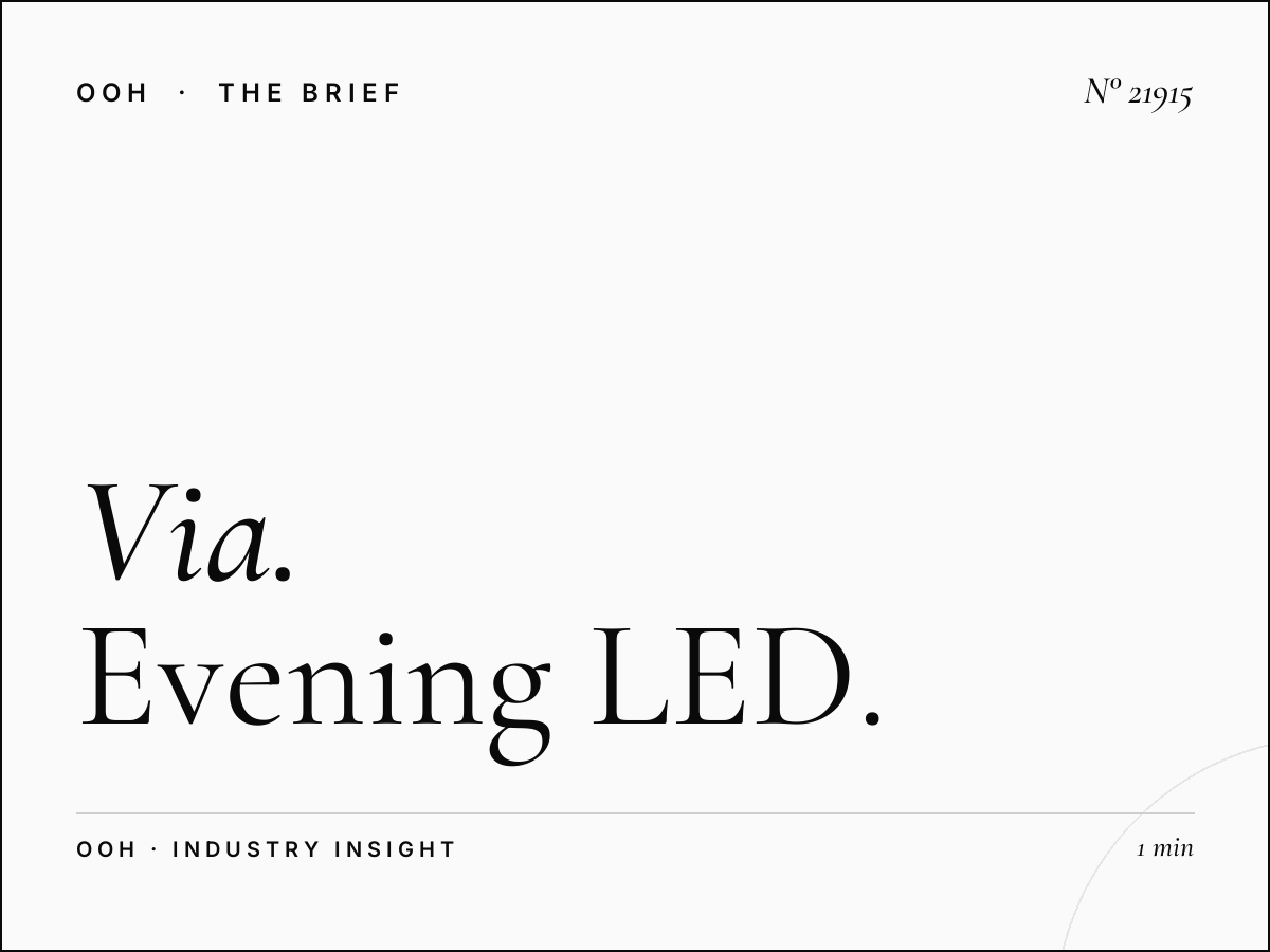 Via Di Rienzo LED Wallbanner Night: Evening LED Advertising