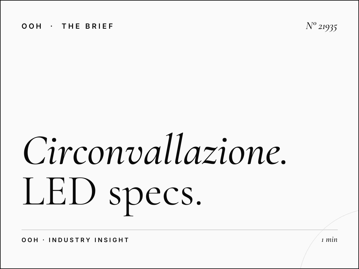 Circonvallazione Aurelia LED Wallbanner Size: LED Specs and Advertising Impact in Rome