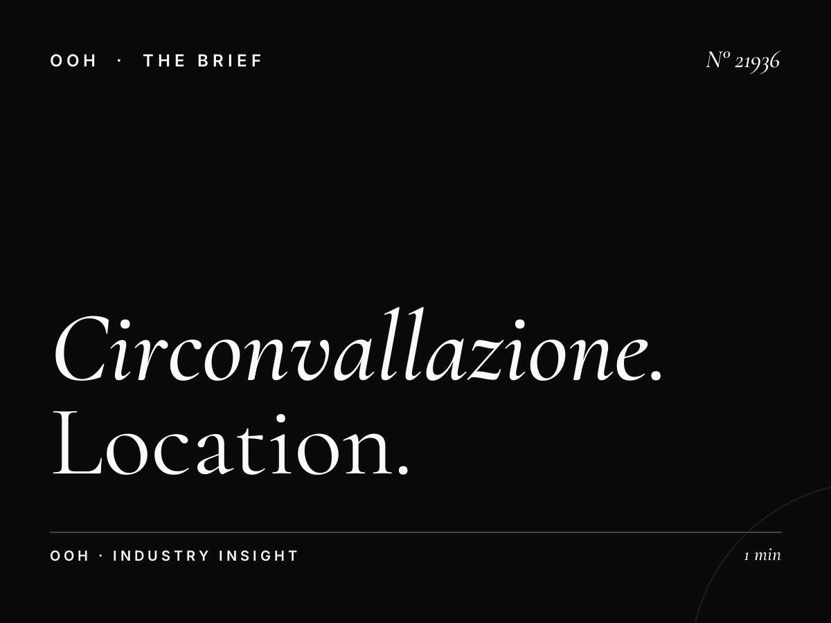 Circonvallazione Aurelia LED Wallbanner Placement: Location