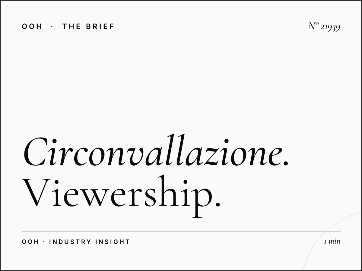 Circonvallazione Aurelia LED Wallbanner Traffic: Viewership