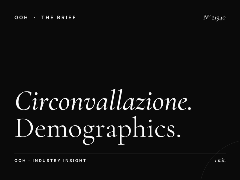 Circonvallazione Aurelia LED Wallbanner Audience: Demographics