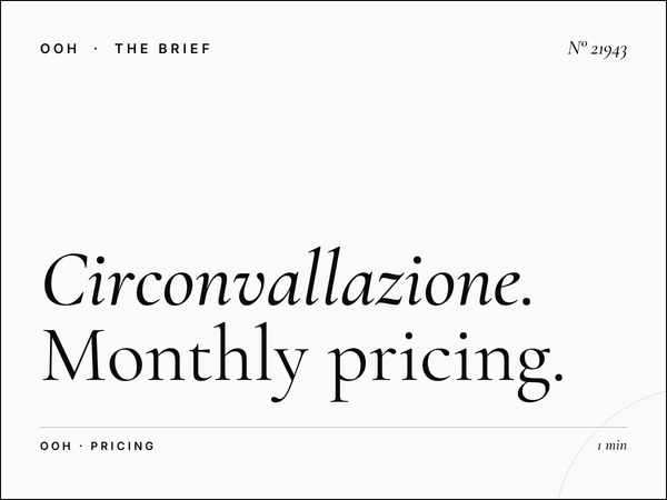 Circonvallazione Aurelia LED Wallbanner Rates: Monthly Pricing