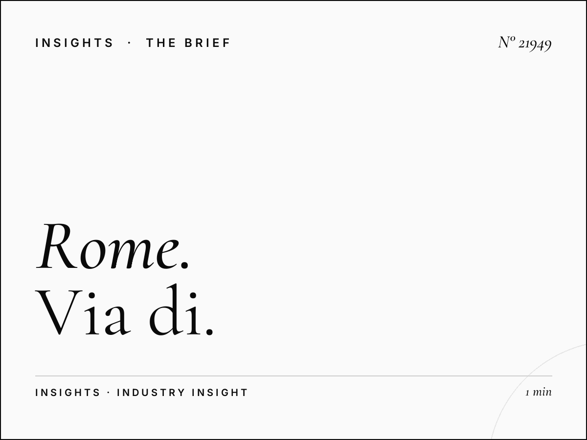 Rome LED Competition: Via Di Rienzo Positioning