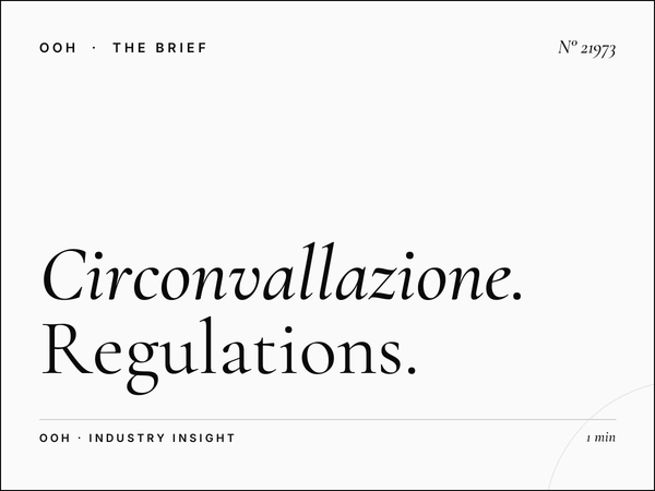 Circonvallazione Aurelia LED Wallbanner Permits: Regulations