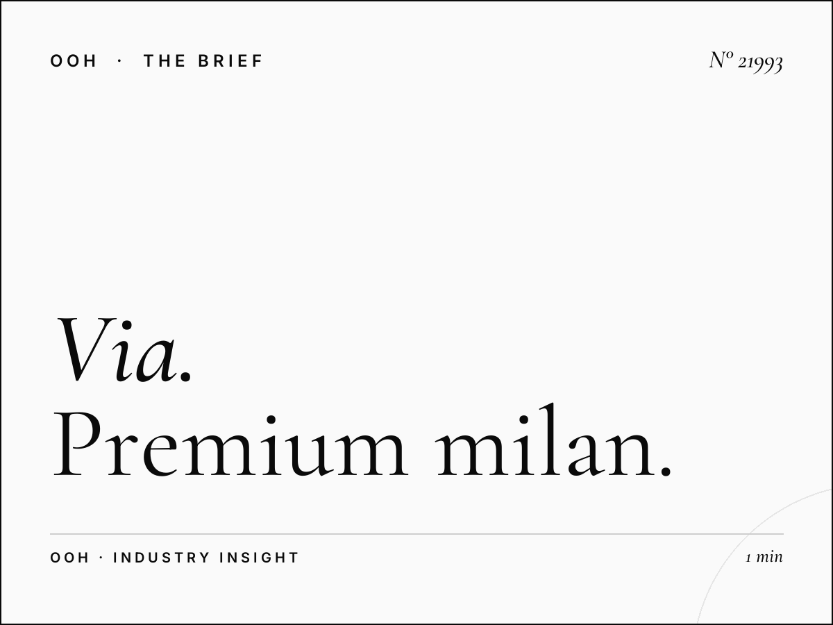 Via Stephenson Billboard Site: Premium Milan North Spot