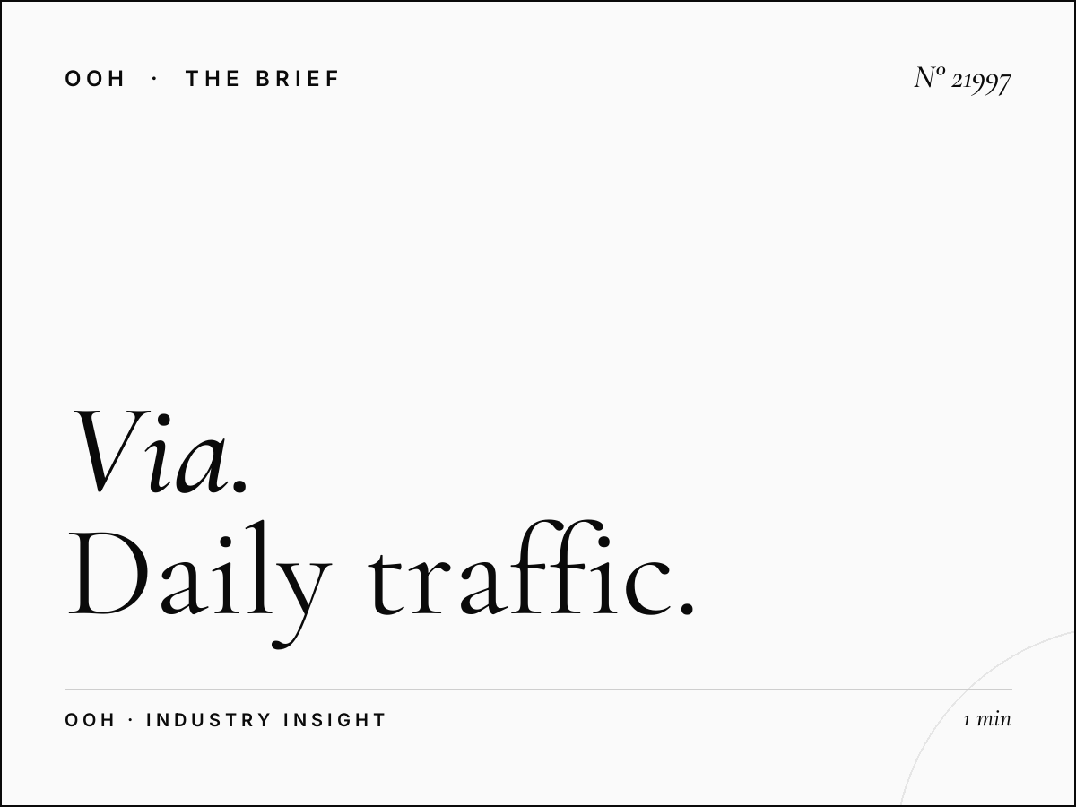 Via Stephenson Static Billboard Reach: Daily Traffic Impressions