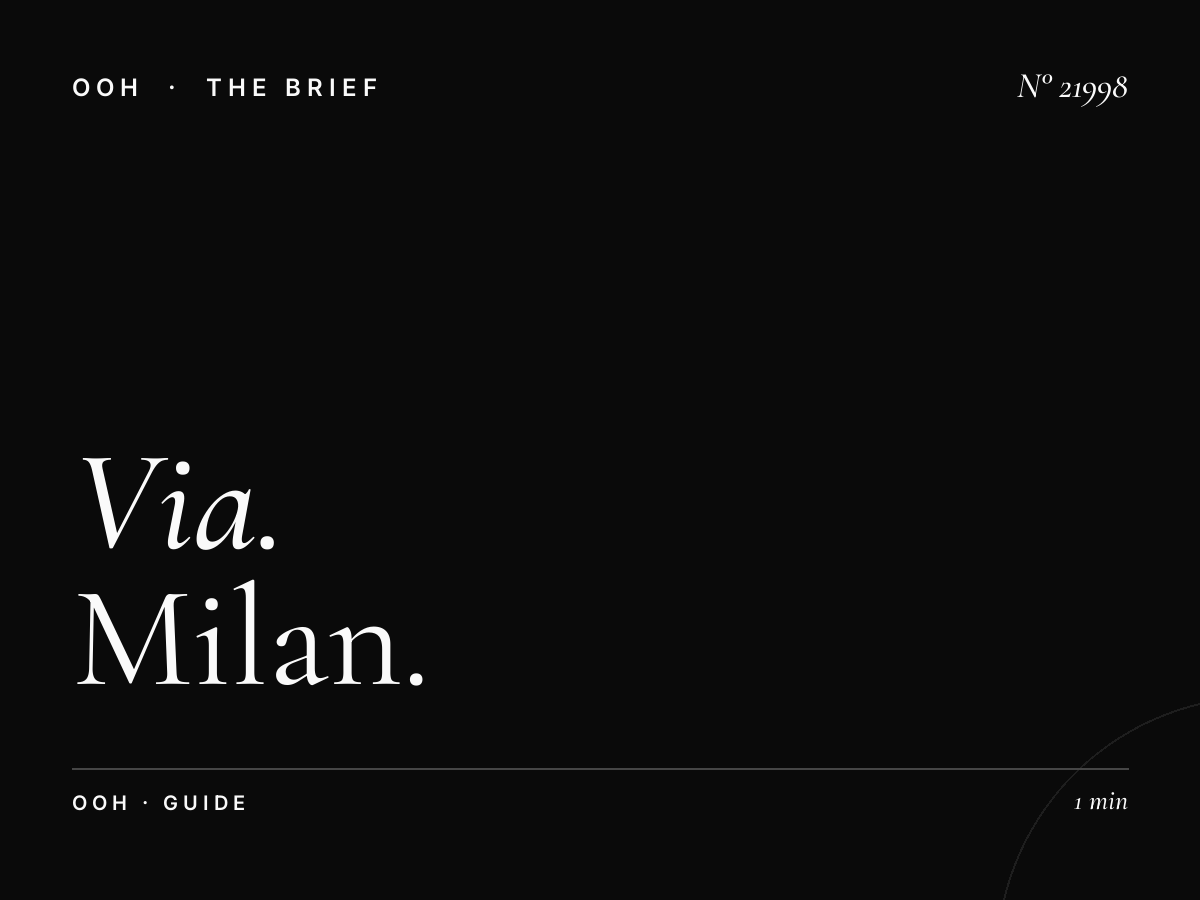 Via Stephenson Static Billboard Budget: Milan Guide